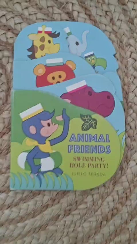 Animal Friends: Swimming Hole Party!: (Animal Books for Toddlers, Jungle Animal Board Book)