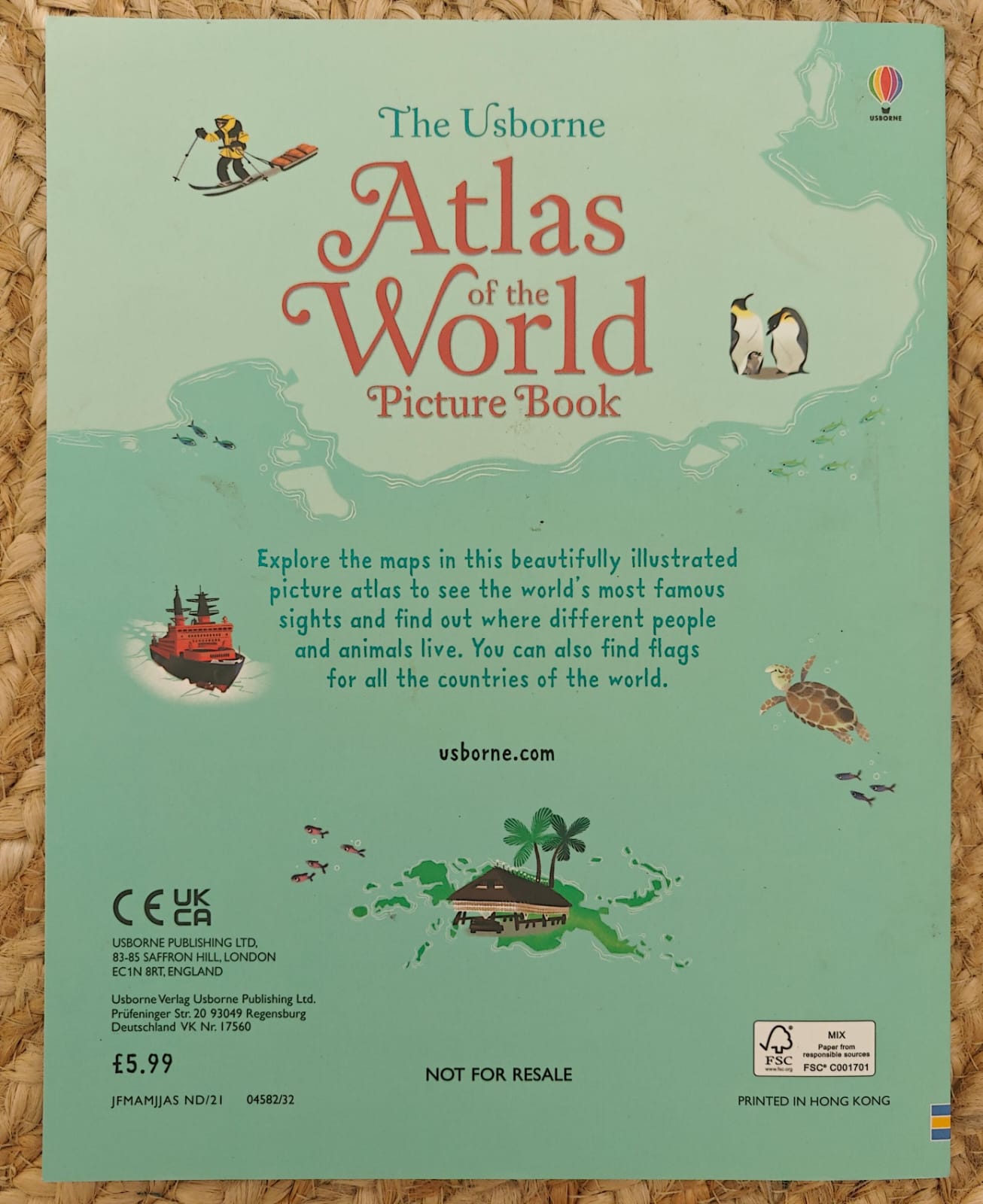 The Usborne Atlas Of The World Picture Book