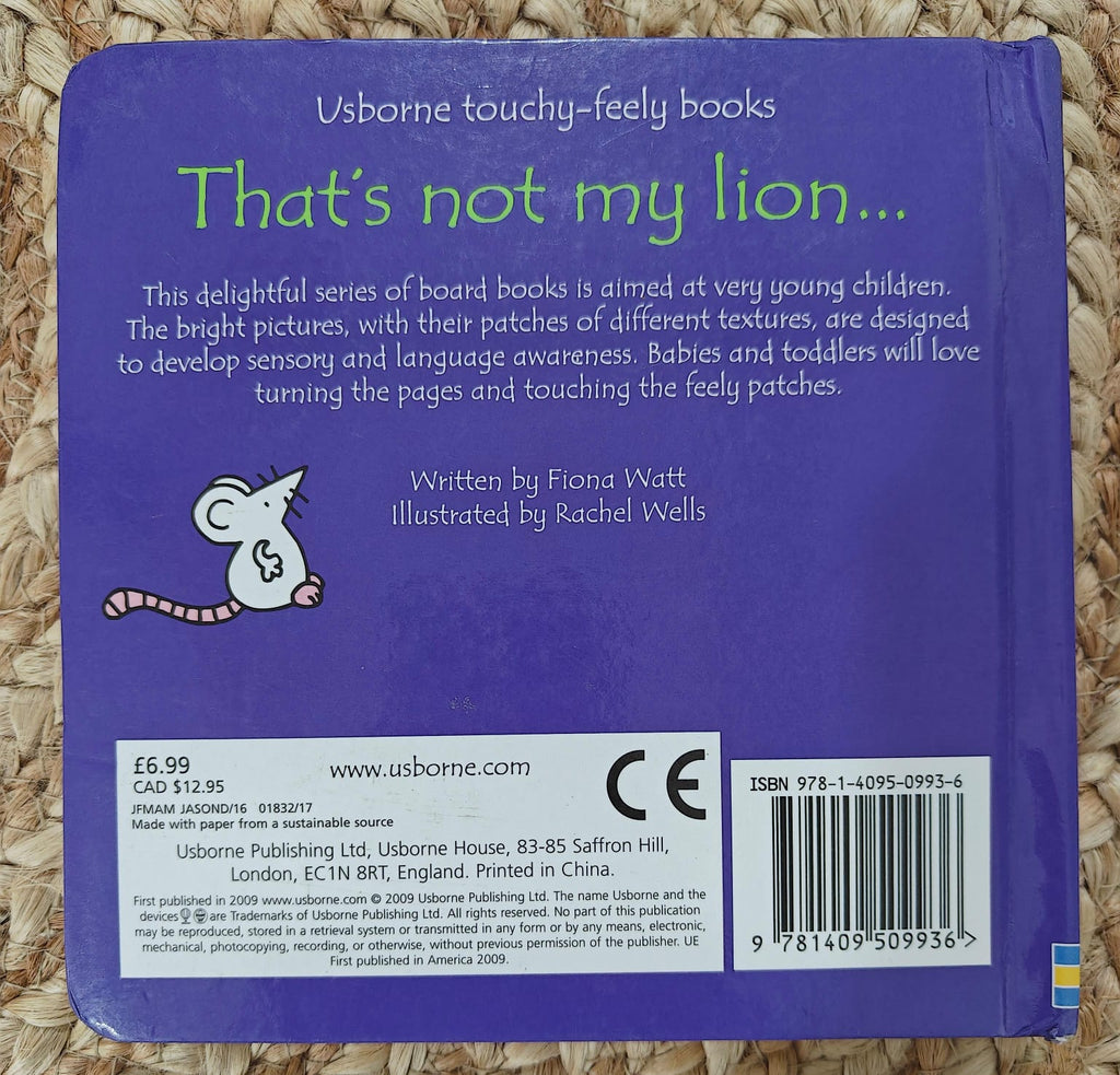 That's Not My Lion... It's Nose is too Fuzzy