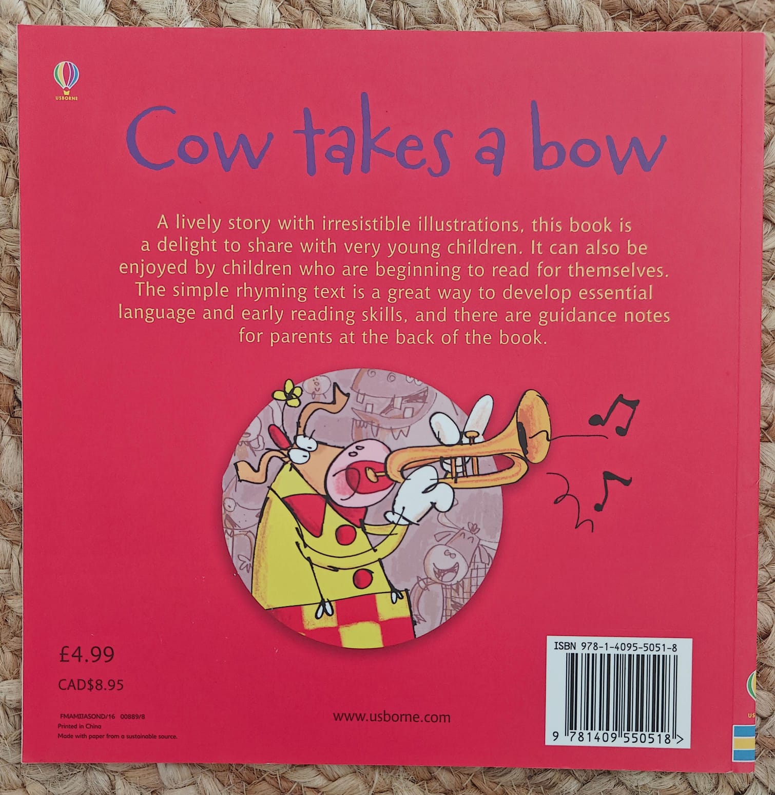 Usborne Phonics Readers - Cow takes a bow
